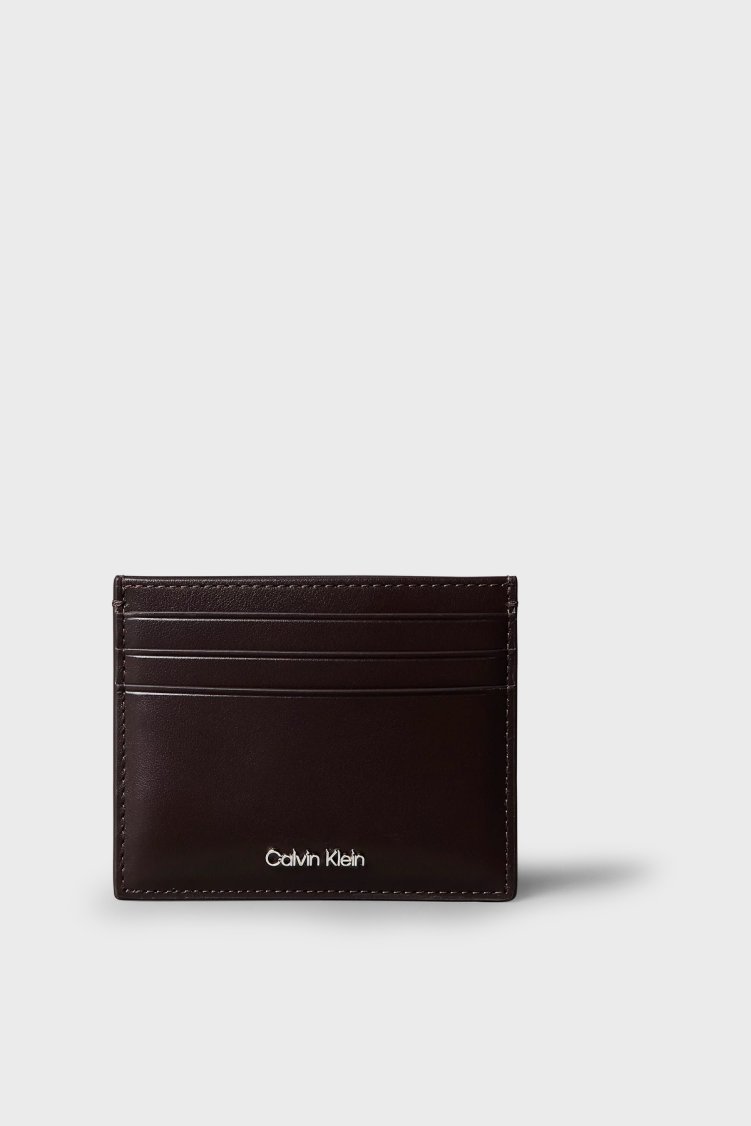 Calvin Klein % 100 Deri Logolu LV04D1230GYG1 Erkek Cüzdan LV04D1230G YG1 KAHVE - Calvin Klein