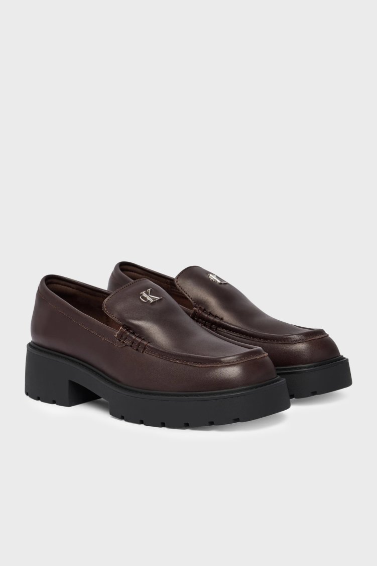 Calvin Klein % 100 Deri Logolu Makosen HW0HW030440KV Kadın Ayakkabı HW0HW03044 0KV BORDO-SİYAH - Calvin Klein (1)