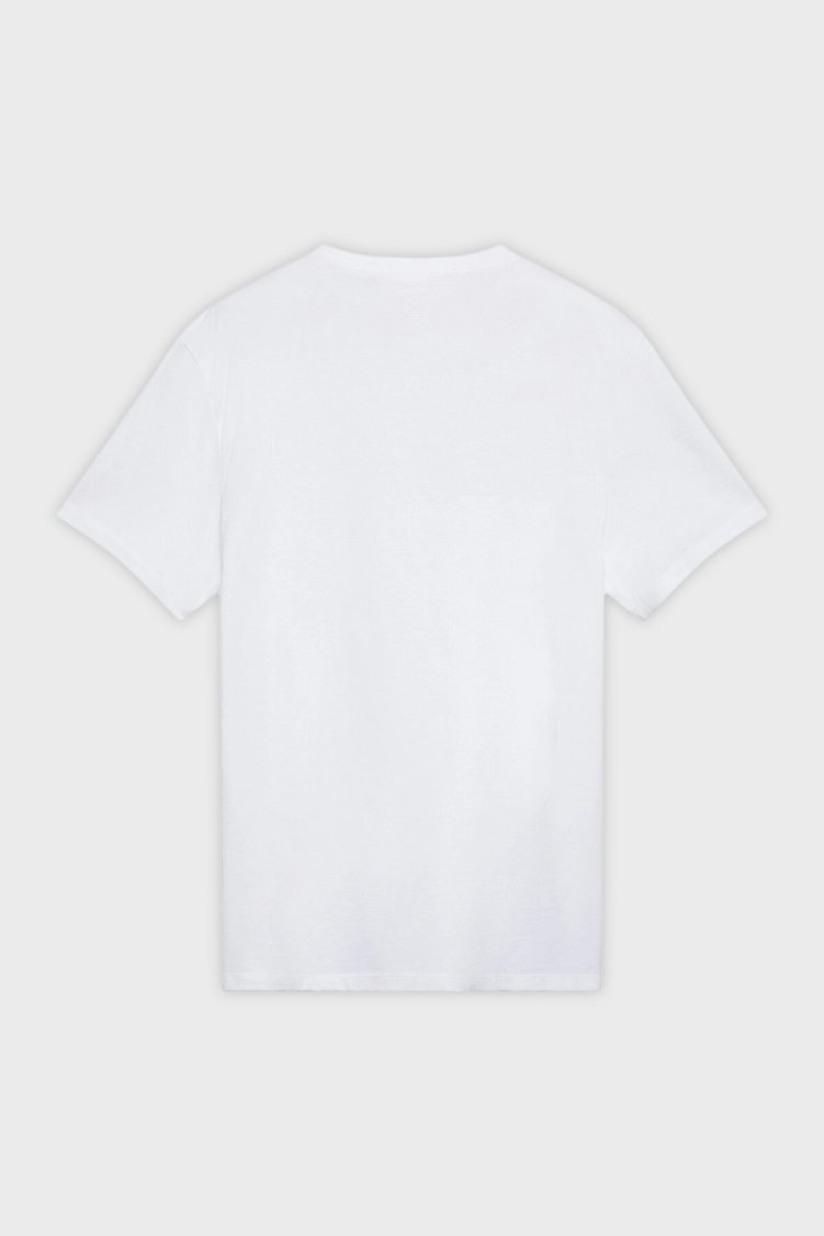 Calvin Klein % 100 Pamuk Regular Fit Bisiklet Yaka LV14RF804GYAF Erkek T Shirt LV14RF804G YAF BEYAZ - Calvin Klein (1)