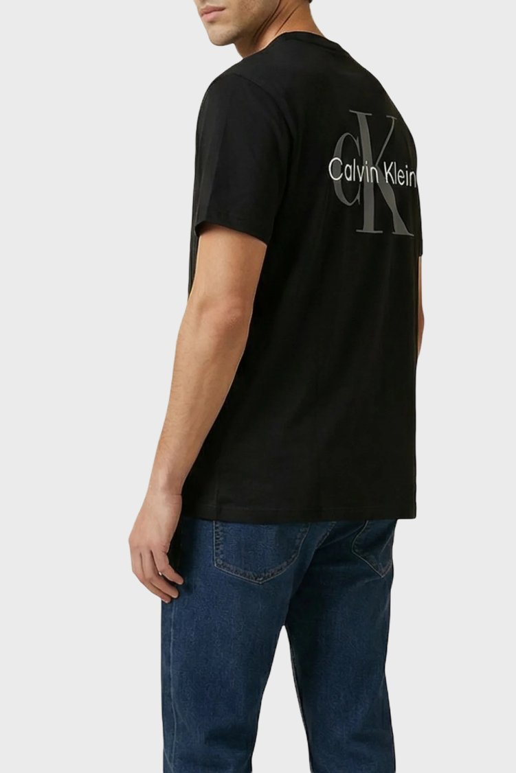 Calvin Klein % 100 Pamuk Regular Fit Logolu Bisiklet Yaka LV14RF852GUB1 Erkek T Shirt LV14RF852G UB1 SİYAH - Calvin Klein (1)