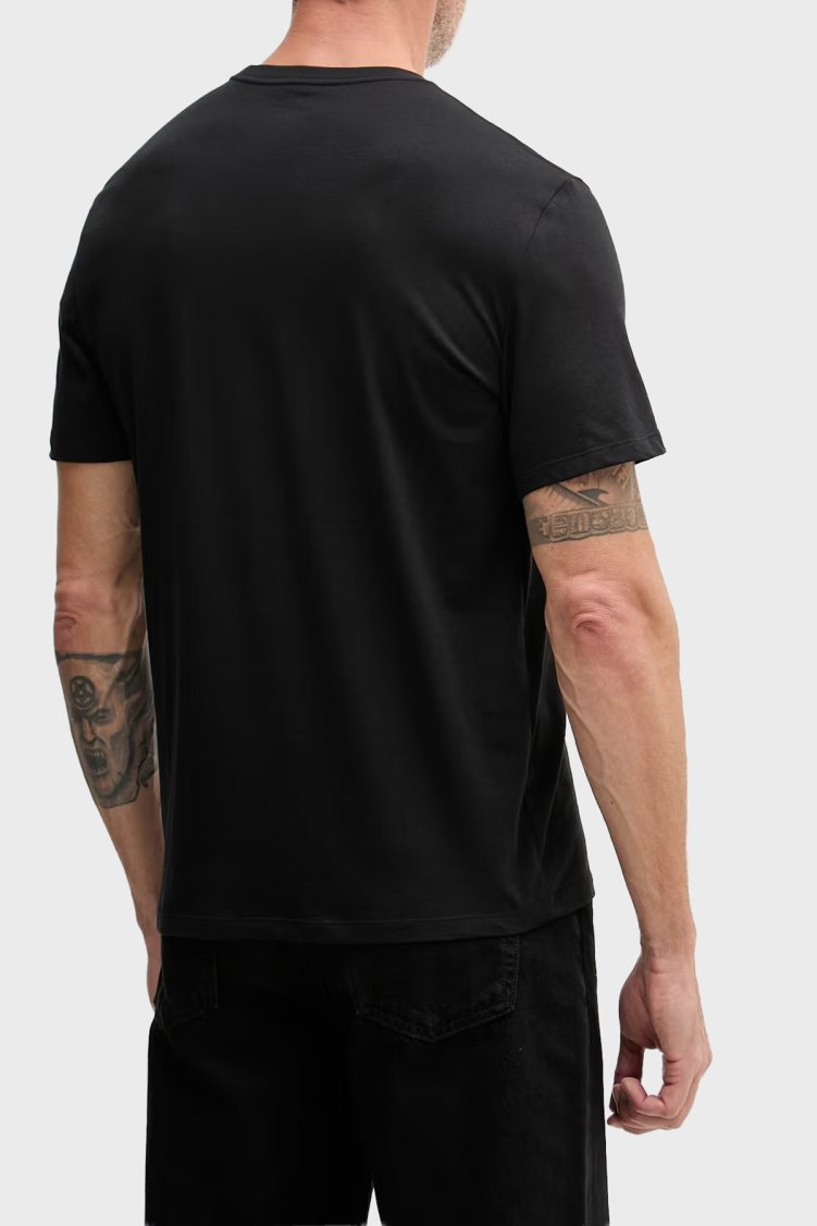 Calvin Klein % 100 Pamuk Slim Fit Logolu Bisiklet Yaka LV04RG837GUB1 Erkek T Shirt LV04RG837G UB1 SİYAH - Calvin Klein (1)