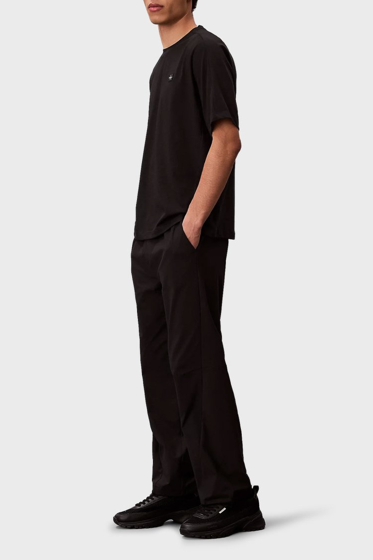 Calvin Klein % 100 Pamuklu Regular Fit Logolu Bisiklet Yaka LVGMS6K112UB1 Erkek T Shirt LVGMS6K112 UB1 SİYAH - Calvin Klein (1)