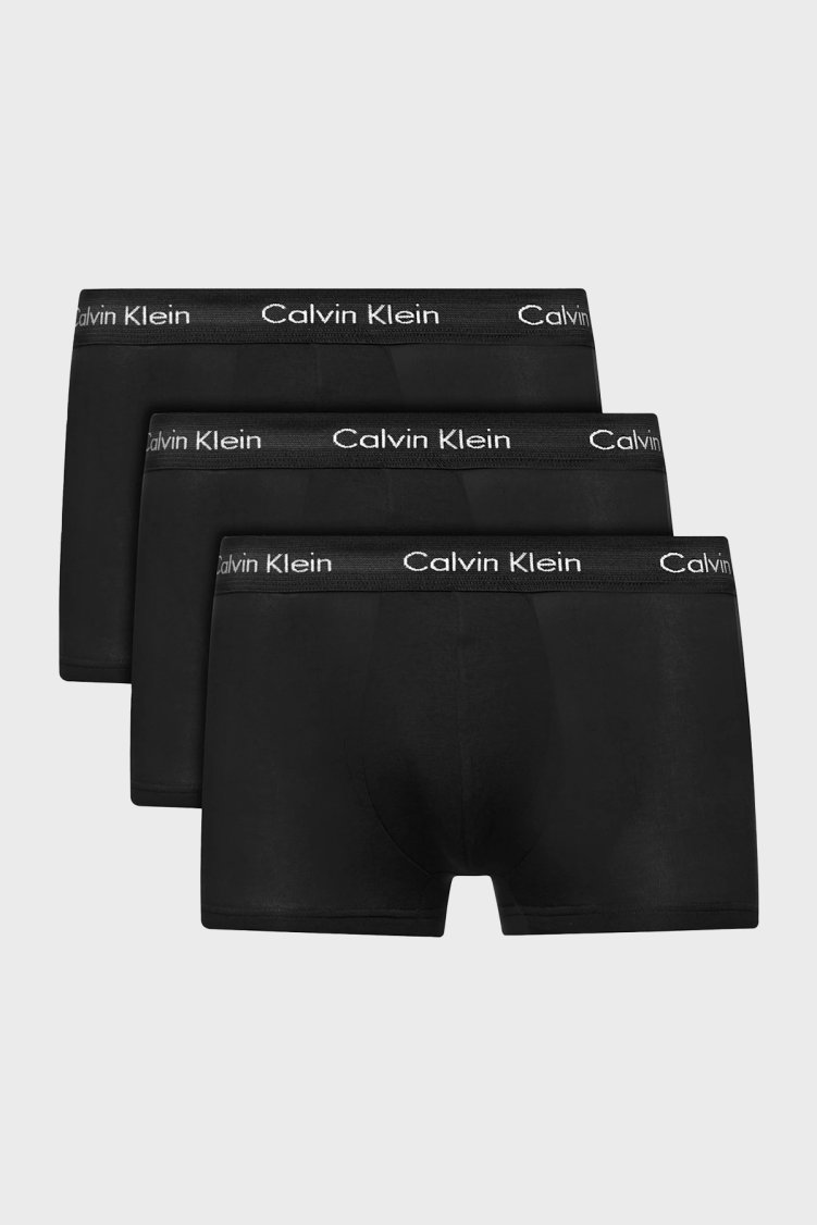Calvin Klein Logolu Pamuklu 3 Pack Erkek Boxer 0000U2664G XWB SİYAH - Calvin Klein