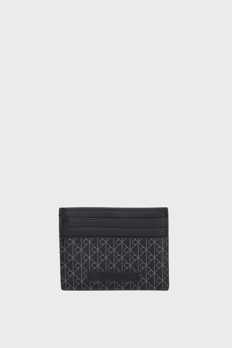 Calvin Klein 4G Monogram Logolu LV04D1083GUB1 Erkek Kartlık LV04D1083G UB1 SİYAH - Calvin Klein