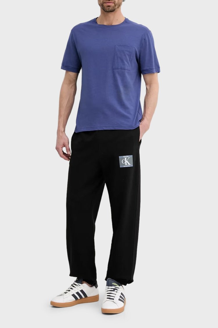 Calvin Klein Baskılı Pamuklu Regular Fit Yüksek Bel Jogger LV04RC287G0UB1 Erkek Pantolon LV04RC287G UB1 SİYAH - Calvin Klein (1)