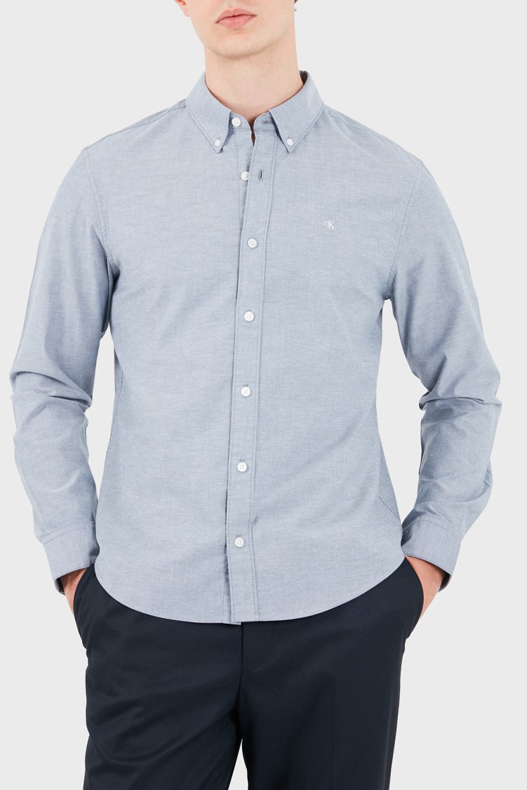 Calvin Klein Çizgili Regular Fit Düğmeli LV140EM1255MA Erkek Gömlek LV140EM125 5MA Açık mavi - Calvin Klein
