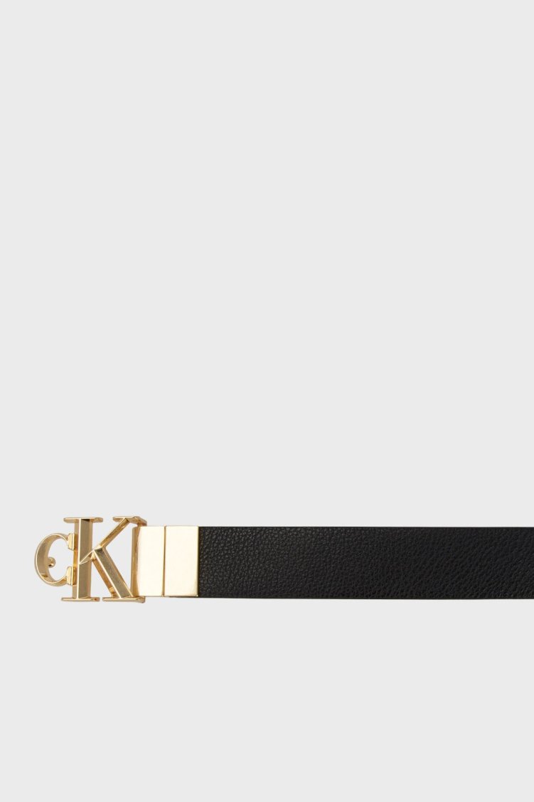 Calvin Klein Deri Çift Taraflı LV04F7044GYIJ Bayan Kemer LV04F7044G YIJ SİYAH-GOLD - Calvin Klein (1)