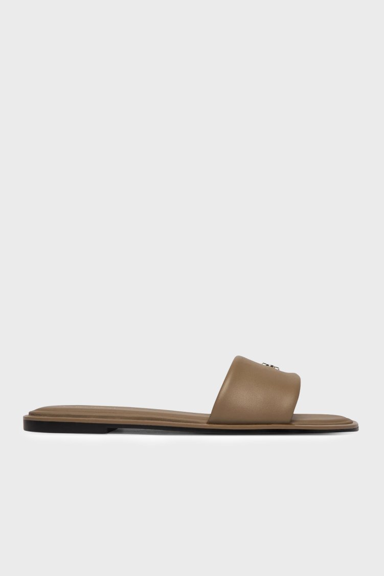 Calvin Klein Deri Logolu HW0HW02925PBO Kadın Terlik HW0HW02925 PBO ANTRASİT - Calvin Klein