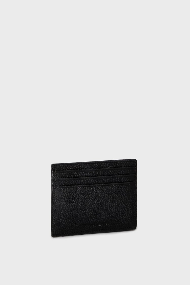 Calvin Klein Deri Logolu LV04D1060GUB1 Erkek Kartlık LV04D1060G UB1 SİYAH - Calvin Klein (1)