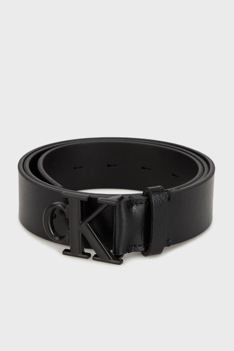 Calvin Klein Deri Logolu LV04D7016GV8N Erkek Kemer LV04D7016G V8N SİYAH - Calvin Klein