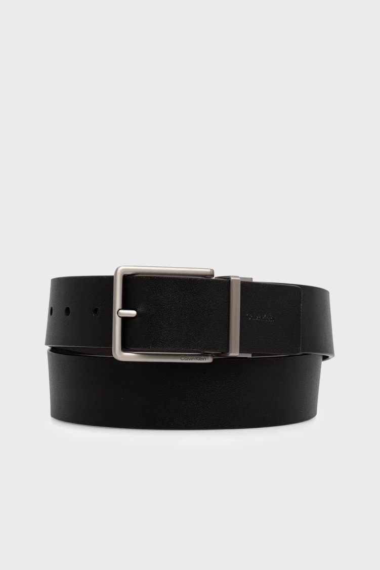 Calvin Klein Deri Logolu LV04D7118GVZZ Erkek Kemer LV04D7118G VZZ SİYAH - Calvin Klein