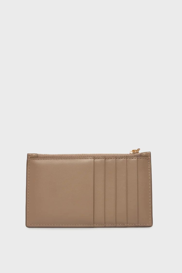 Calvin Klein Deri Logolu LV04F1076GVFU Bayan Kartlık LV04F1076G VFU TOPRAK - Calvin Klein (1)