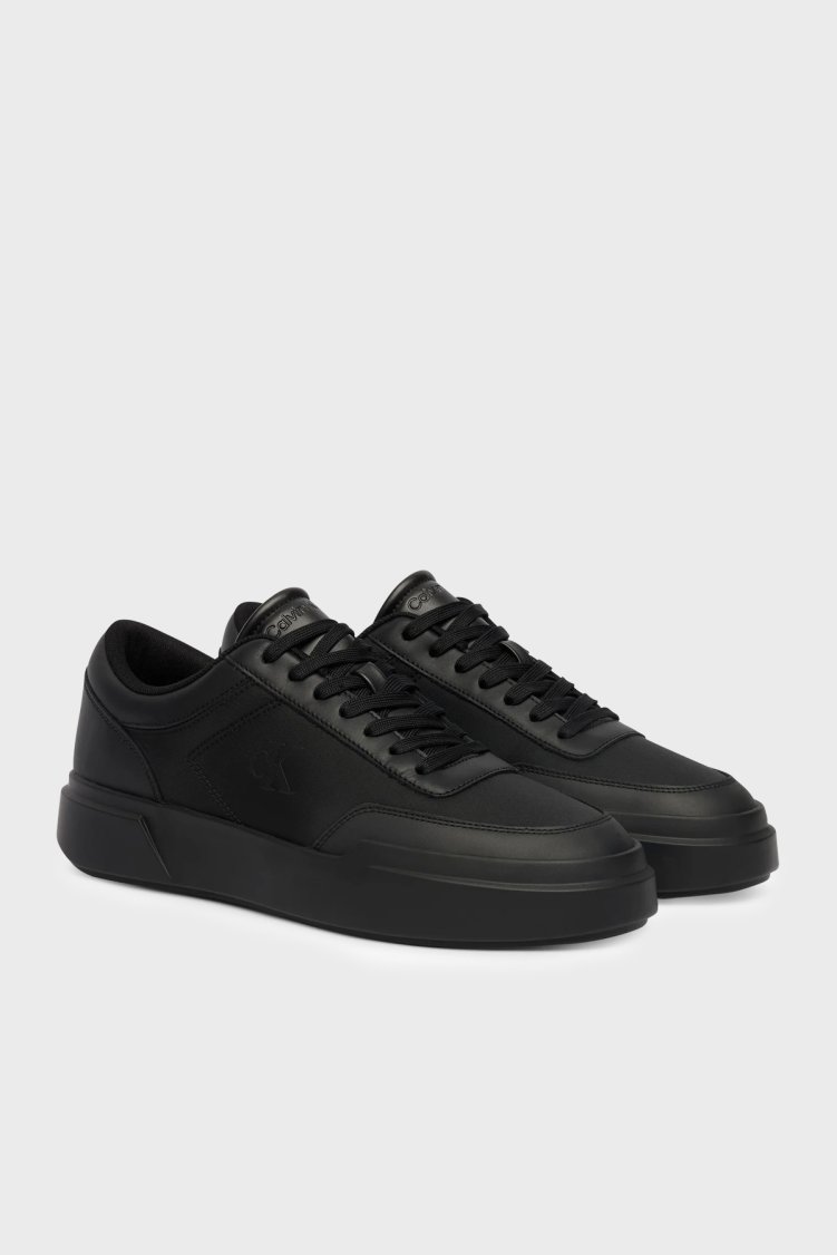 Calvin Klein Deri Logolu Sneaker HM0HM023260GJ Erkek Ayakkabı HM0HM02326 0GJ SİYAH - Calvin Klein (1)