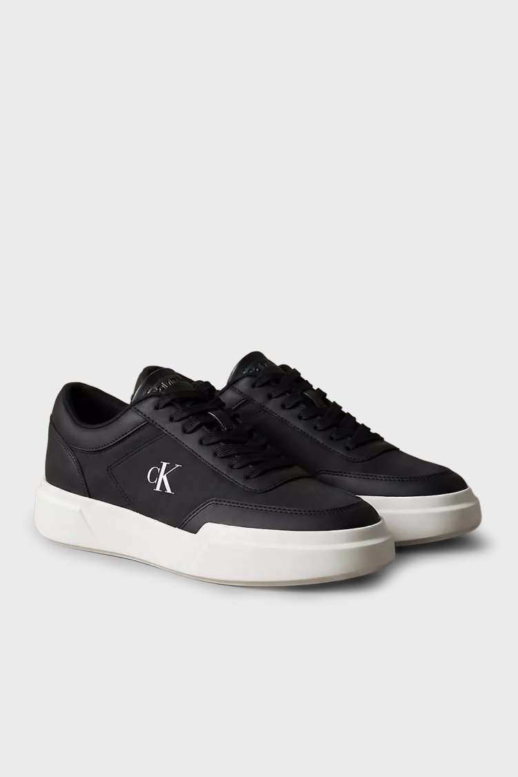 Calvin Klein Deri Logolu Sneaker HM0HM02326BEH Erkek Ayakkabı HM0HM02326 BEH Siyah - Calvin Klein (1)