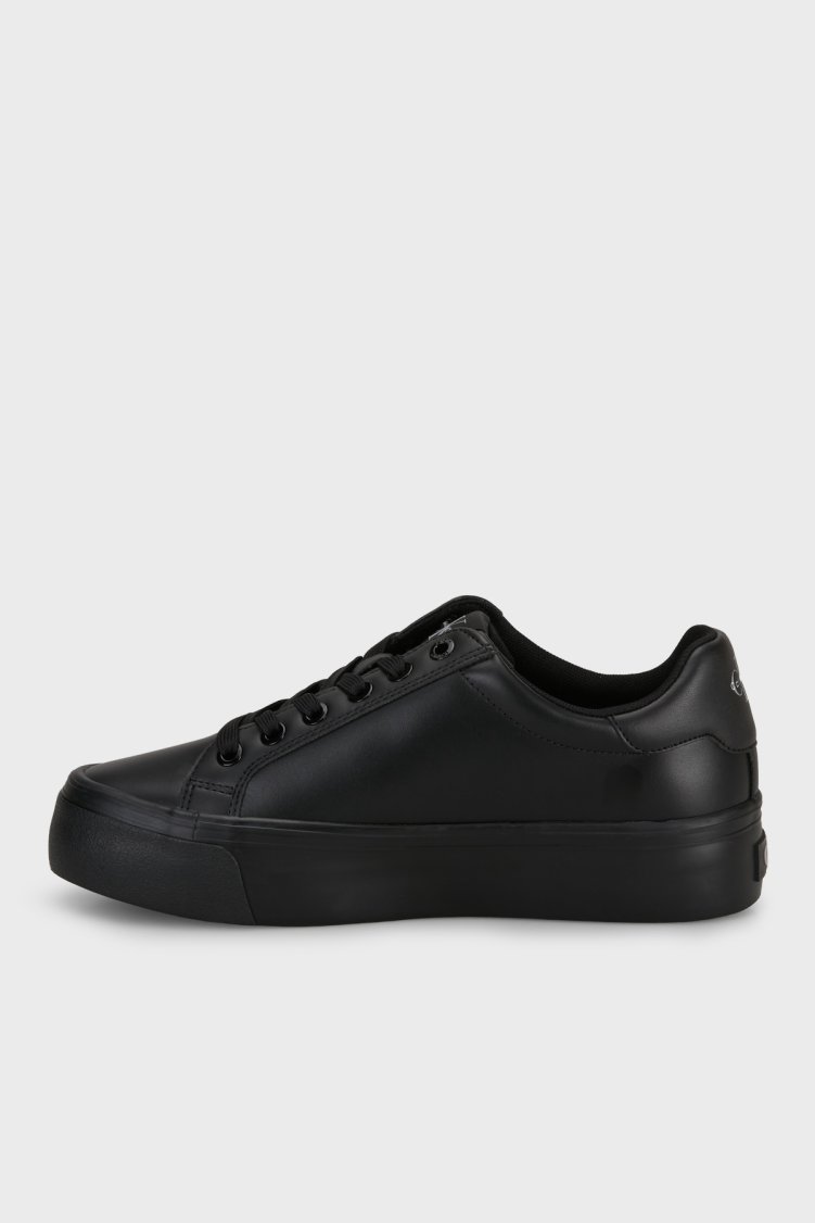 Calvin Klein Deri Logolu Sneaker HW0HW031590GJ Kadın Ayakkabı HW0HW03159 0GJ Siyah - Calvin Klein (1)