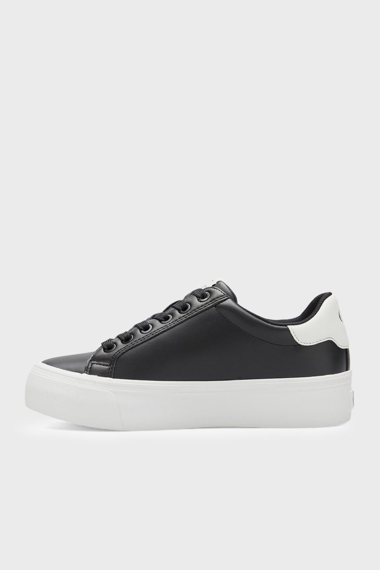 Calvin Klein Deri Logolu Sneaker HW0HW03159BDS Kadın Ayakkabı HW0HW03159 BDS Siyah - Calvin Klein (1)