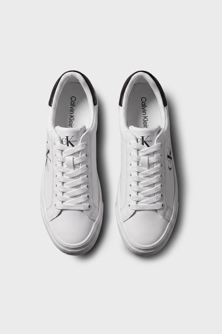 Calvin Klein Deri Logolu Sneaker HW0HW03159YAF Kadın Ayakkabı HW0HW03159 YAF Beyaz - Calvin Klein (1)