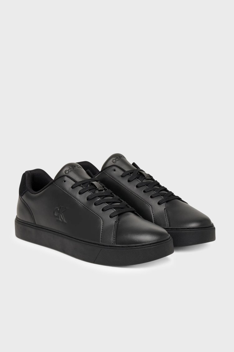 Calvin Klein Deri Logolu Sneaker YM0YM0143500T Erkek Ayakkabı YM0YM01435 00T SİYAH - Calvin Klein (1)