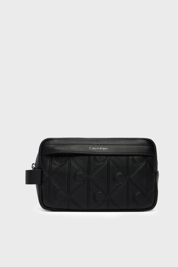 Calvin Klein Deri Logolu Tek Saplı LV04D1179GUB1 Erkek Çanta LV04D1179G UB1 SİYAH - Calvin Klein