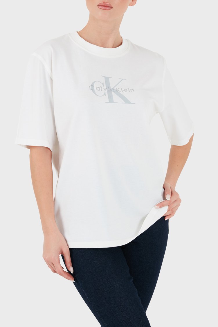 Calvin Klein Kadın T Shirt LV047H807G YAF Beyaz - Calvin Klein (1)