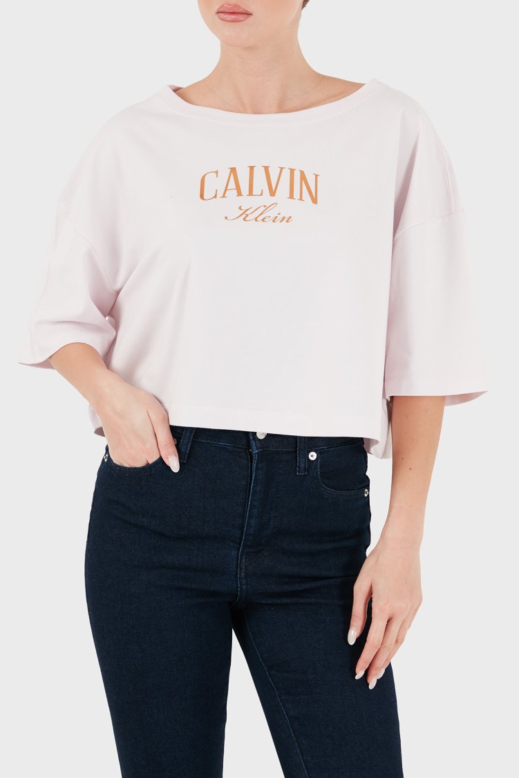 Calvin Klein Kadın T Shirt LV047H823G 3FS Pudra - Calvin Klein (1)