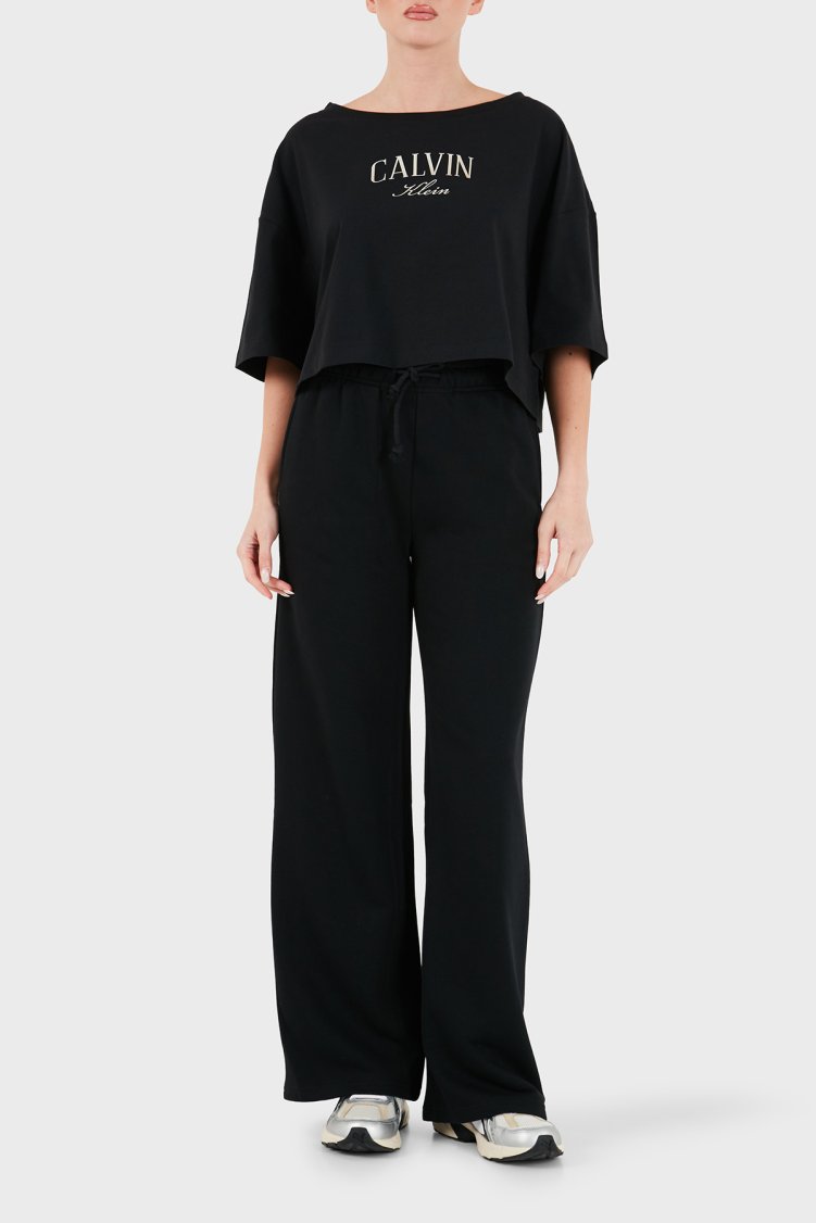 Calvin Klein Kadın T Shirt LV047H823G UB1 Siyah - Calvin Klein