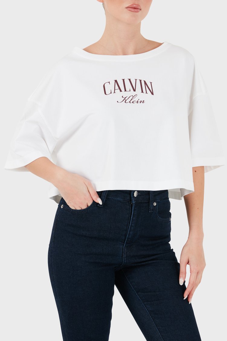 Calvin Klein Kadın T Shirt LV047H823G YAF Beyaz - Calvin Klein (1)