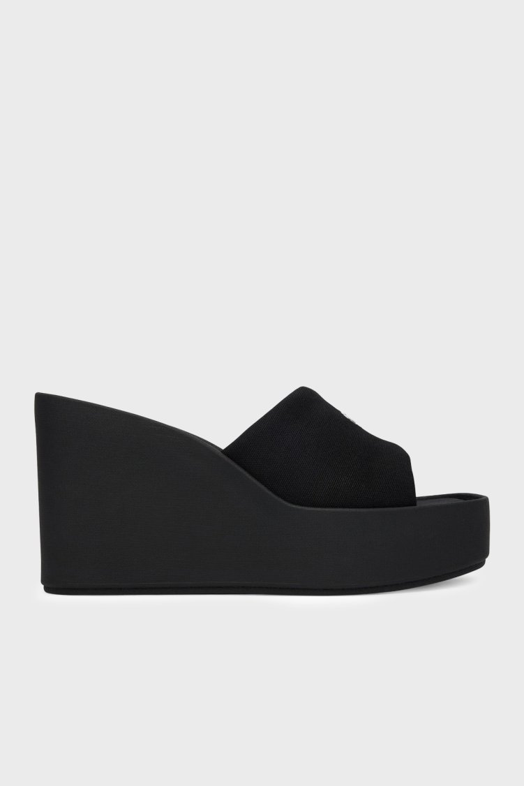 Calvin Klein Kanvas Platform Topuklu HW0HW031340GJ Kadın Sandalet HW0HW03134 0GJ SİYAH - Calvin Klein