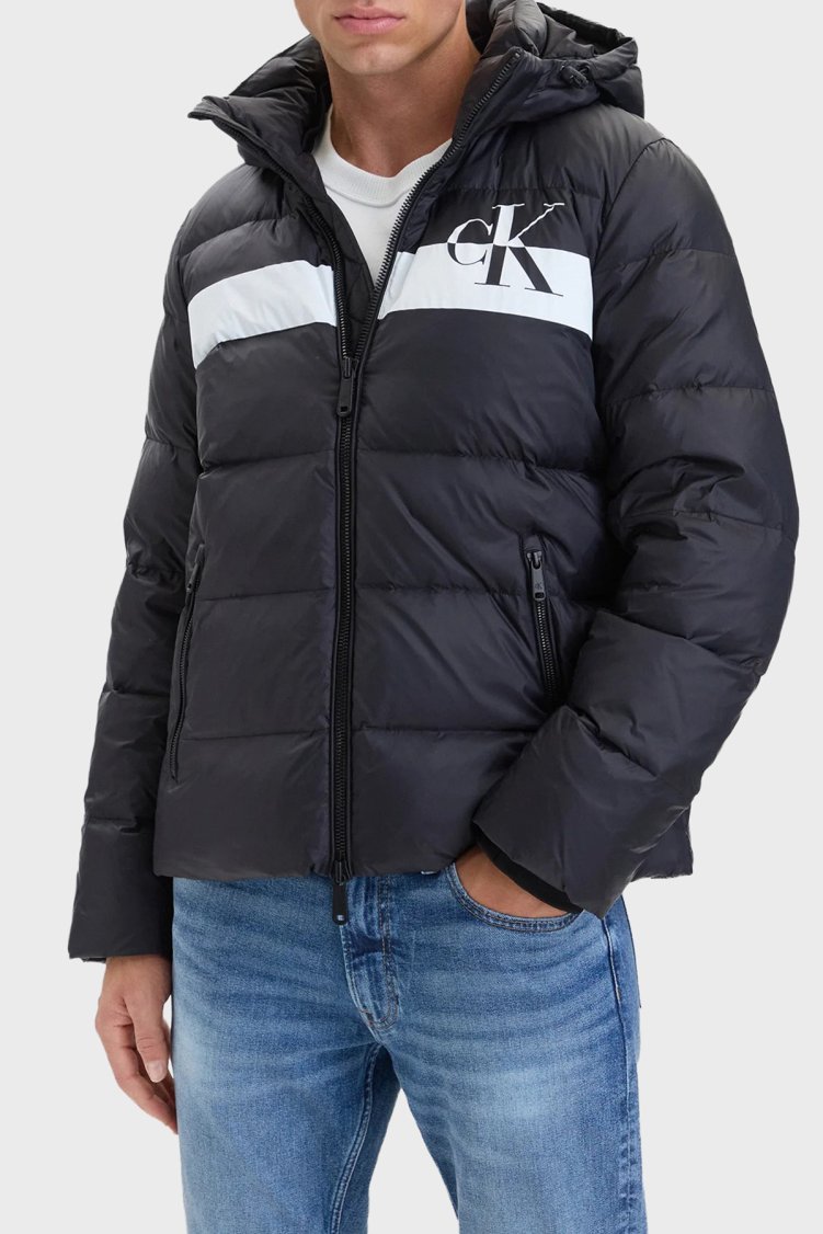 Calvin Klein Kapitoneli Çıkarılabilir Kapüşonlu Şişme LV04RH502GUB1 Erkek Mont LV04RH502G UB1 Siyah - Calvin Klein