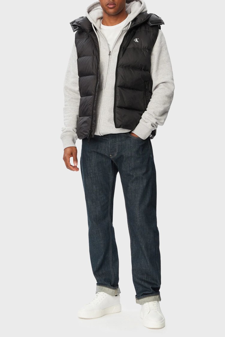 Calvin Klein Kapitoneli Çıkarılabilir Kapüşonlu Yaka Şişme LV04RG514GUB1 Erkek Yelek LV04RG514G UB1 Siyah - Calvin Klein (1)