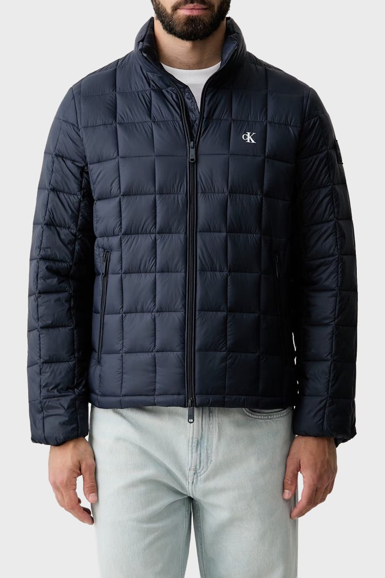 Calvin Klein Kapitoneli Dik Yaka Su İtici LV04RG506GCEF Erkek Mont LV04RG506G CEF LACİVERT - Calvin Klein