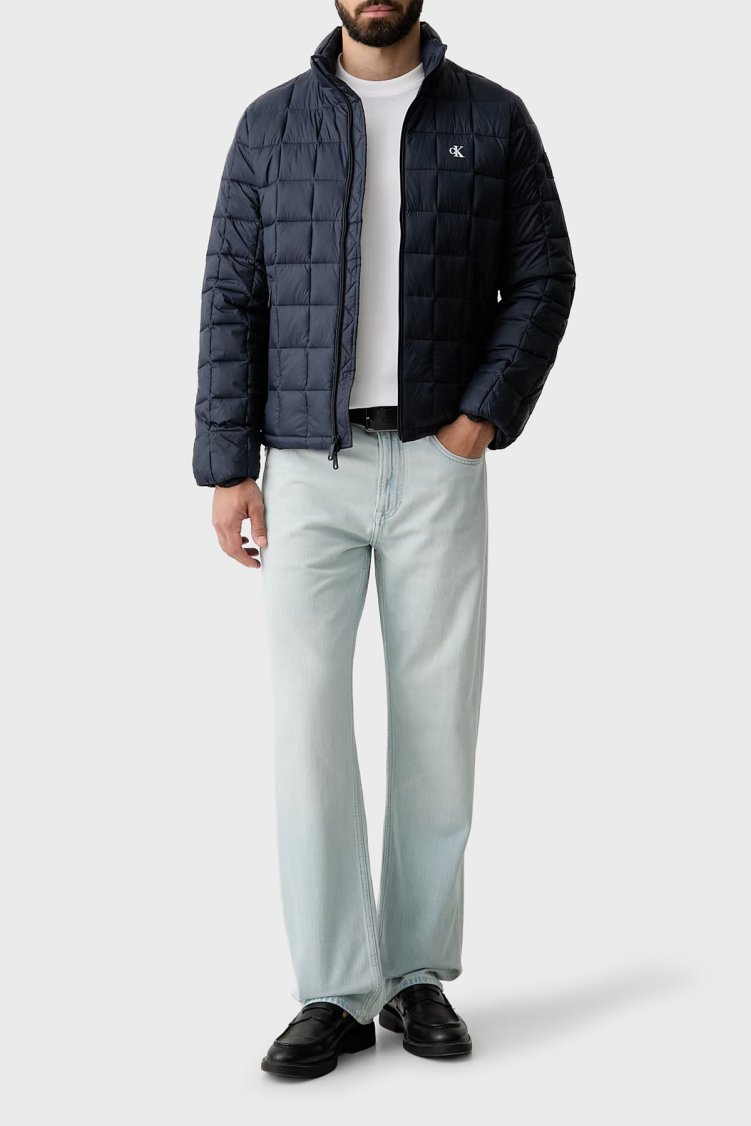 Calvin Klein Kapitoneli Dik Yaka Su İtici LV04RG506GCEF Erkek Mont LV04RG506G CEF LACİVERT - Calvin Klein (1)