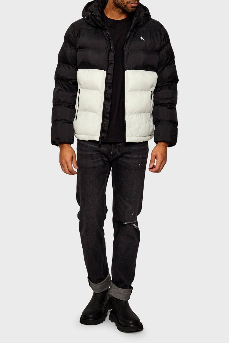 Calvin Klein Kapitoneli Regular Fit Çıkarılabilir Kapüşonlu LV04RD527GYAS Erkek Mont LV04RD527G YAS BEYAZ - Calvin Klein (1)