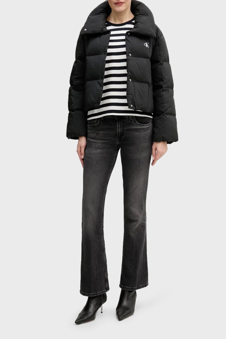 Calvin Klein Kapitoneli Relaxed Fit Suya Dayanıklı Şişme LV044D521GUB1 Bayan Mont LV044D521G UB1 SİYAH - Calvin Klein (1)