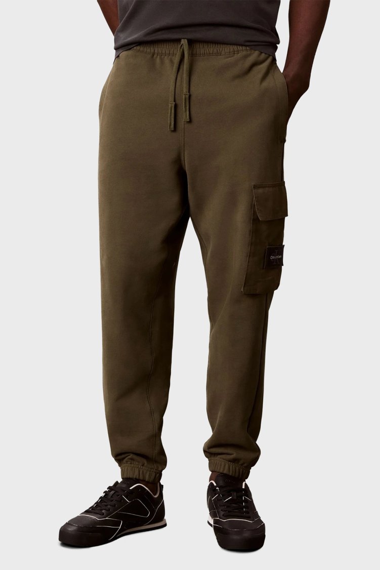 Calvin Klein Kargo Cepli Regular Fit Lastikli Paça LV04RJ204GLI1 Erkek Pantolon LV04RJ204G LI1 Haki - Calvin Klein