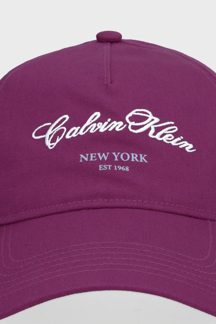 Calvin Klein Logolu % 100 Pamuk LV04F5085G2EA Kadın Şapka LV04F5085G 2EA MÜRDÜM - Calvin Klein (1)