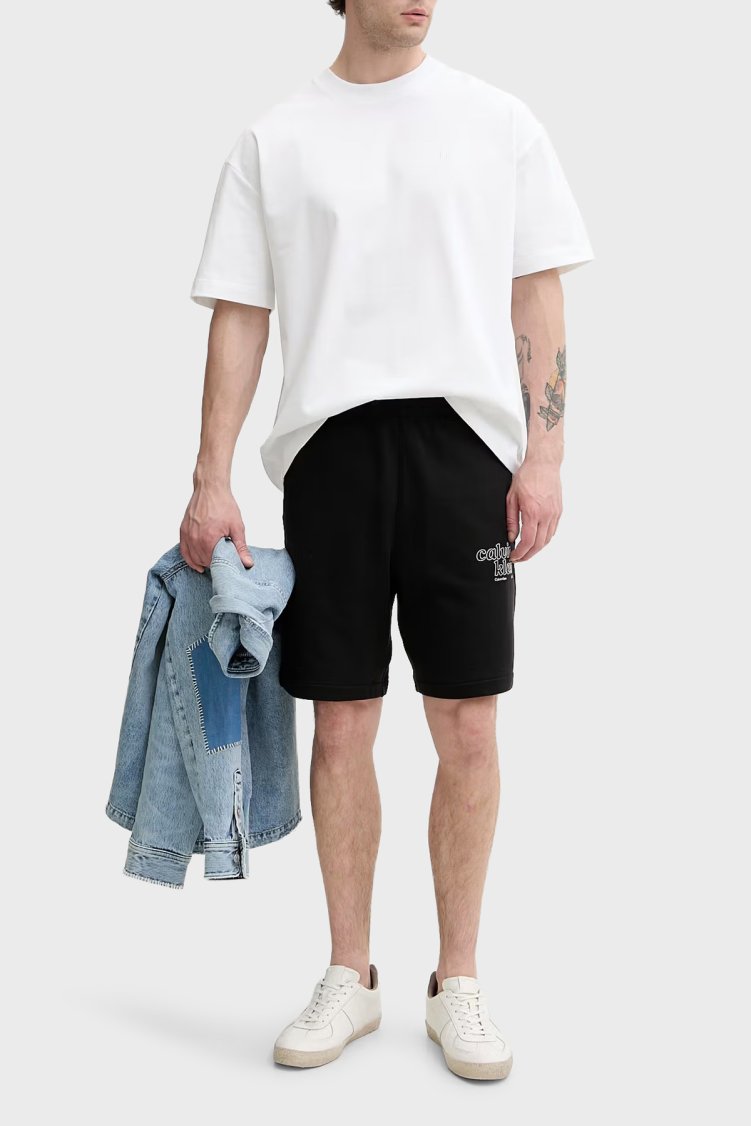Calvin Klein Logolu % 100 Pamuk Oversize LV04RAB806YAF Erkek T Shirt LV04RAB806 YAF BEYAZ - Calvin Klein (1)