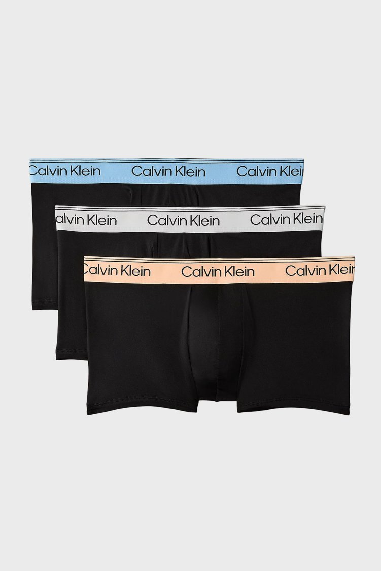 Calvin Klein Logolu 3 Pack LV00NB44093ZZ Erkek Boxer LV00NB4409 3ZZ SİYAH - Calvin Klein