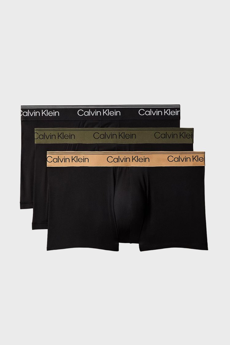 Calvin Klein Logolu 3 Pack LV00NB4409HUE Erkek Boxer LV00NB4409 HUE Siyah - Calvin Klein