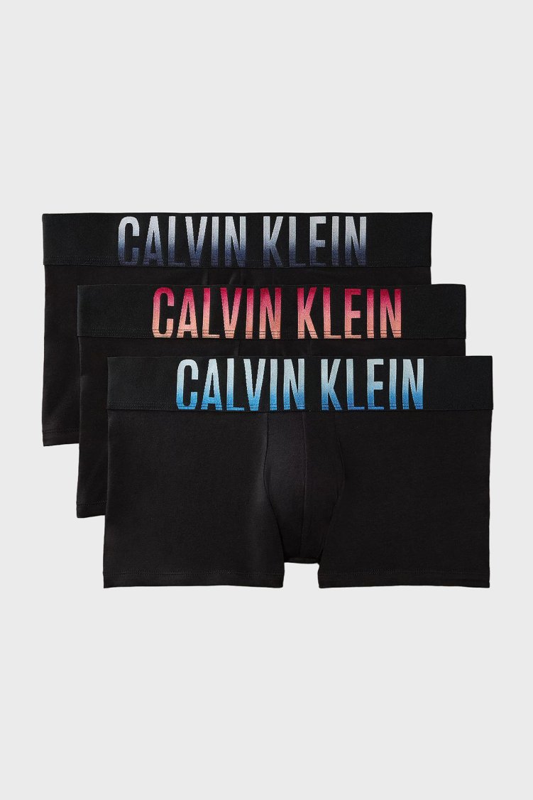 Calvin Klein Logolu 3 Pack LV00NB46266D4 Erkek Boxer LV00NB4626 6D4 Siyah - Calvin Klein