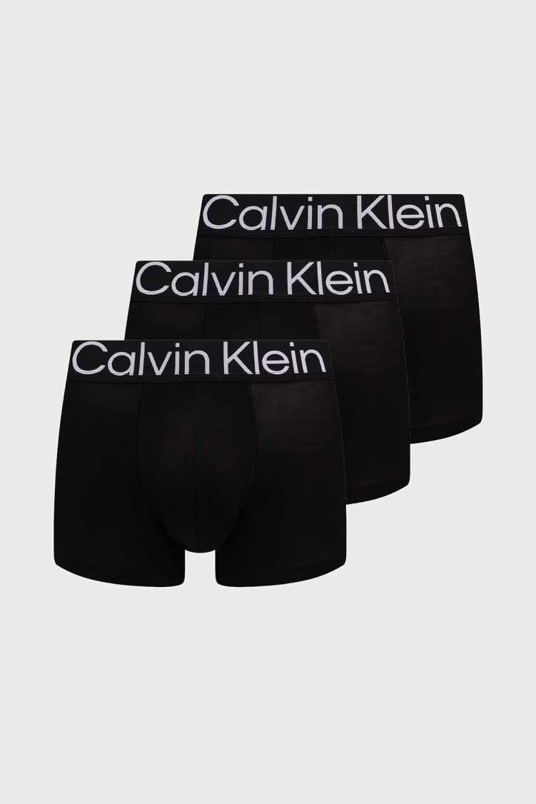 Calvin Klein Logolu 3 Pack LV00NB4651UB1 Erkek Boxer LV00NB4651 UB1 Siyah - Calvin Klein