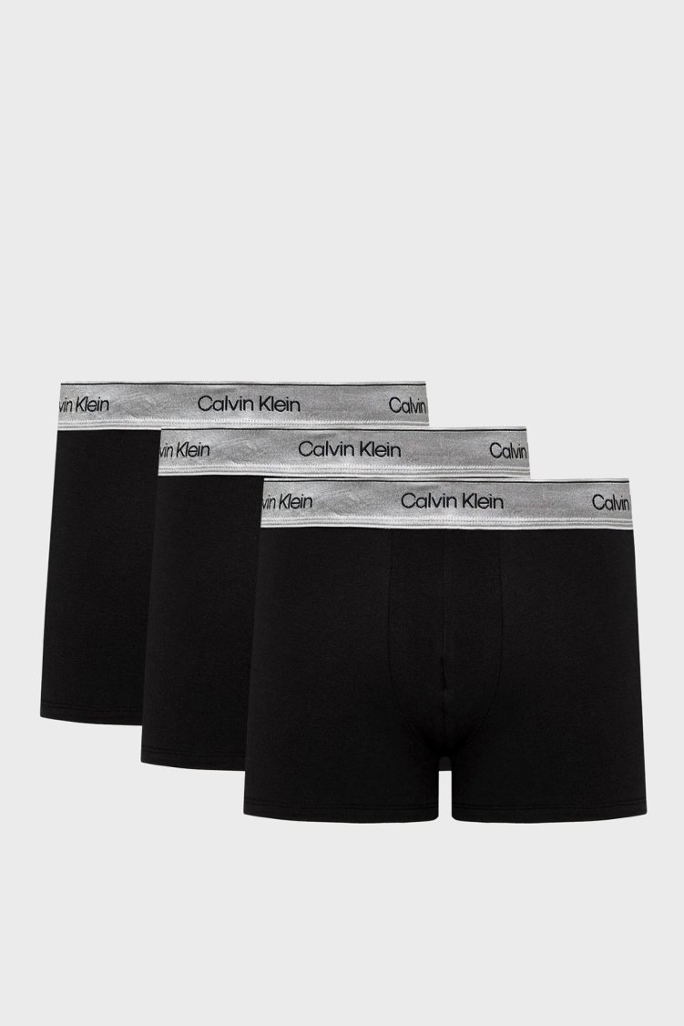 Calvin Klein Logolu 3 Pack LV00NB47304XB Erkek Boxer LV00NB4730 4XB Siyah - Calvin Klein