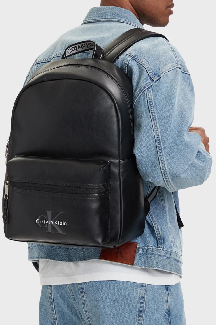 Calvin Klein Logolu Ayarlanabilir Askılı LV04D3417GUB1 Erkek Sırt Çantası LV04D3417G UB1 SİYAH - Calvin Klein (1)