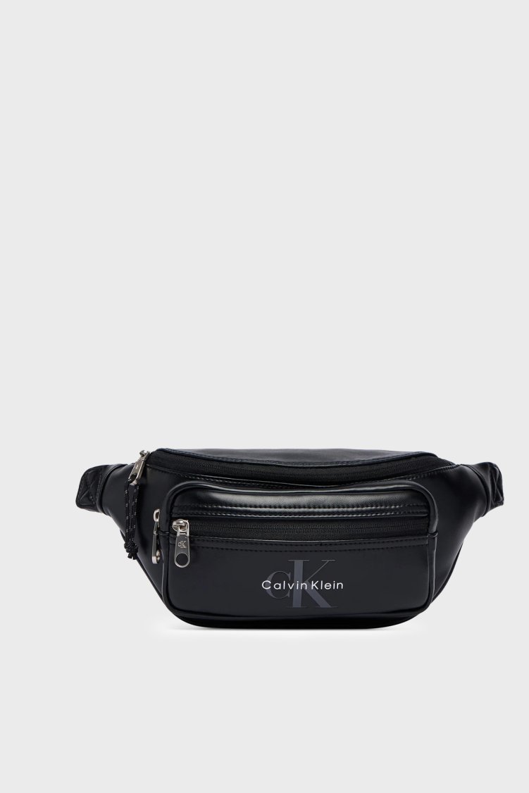 Calvin Klein Logolu Ayarlanabilir Askılı LV04D3419GUB1 Erkek Bel Çantası LV04D3419G UB1 SİYAH - Calvin Klein