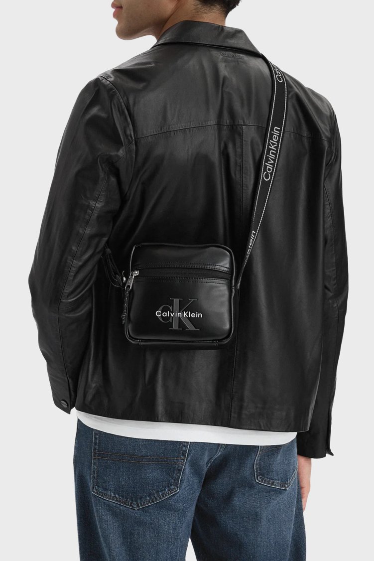 Calvin Klein Logolu Ayarlanabilir Askılı LV04D3445GUB1 Erkek Çanta LV04D3445G UB1 SİYAH - Calvin Klein (1)