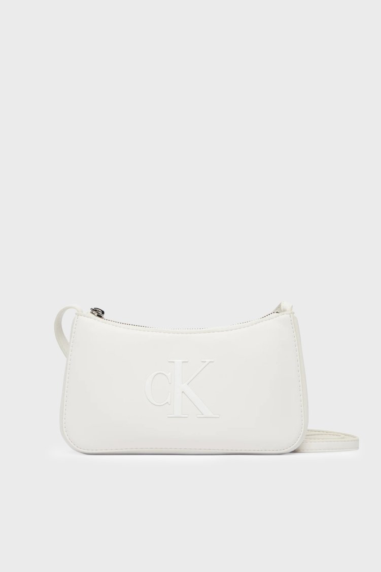Calvin Klein Logolu Ayarlanabilir Askılı LV04F1125G4LX Kadın Çanta LV04F1125G 4LX BEYAZ - Calvin Klein