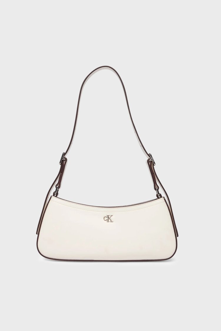 Calvin Klein Logolu Ayarlanabilir Askılı LV04F3170G4LX Bayan Çanta LV04F3170G 4LX BEYAZ - Calvin Klein