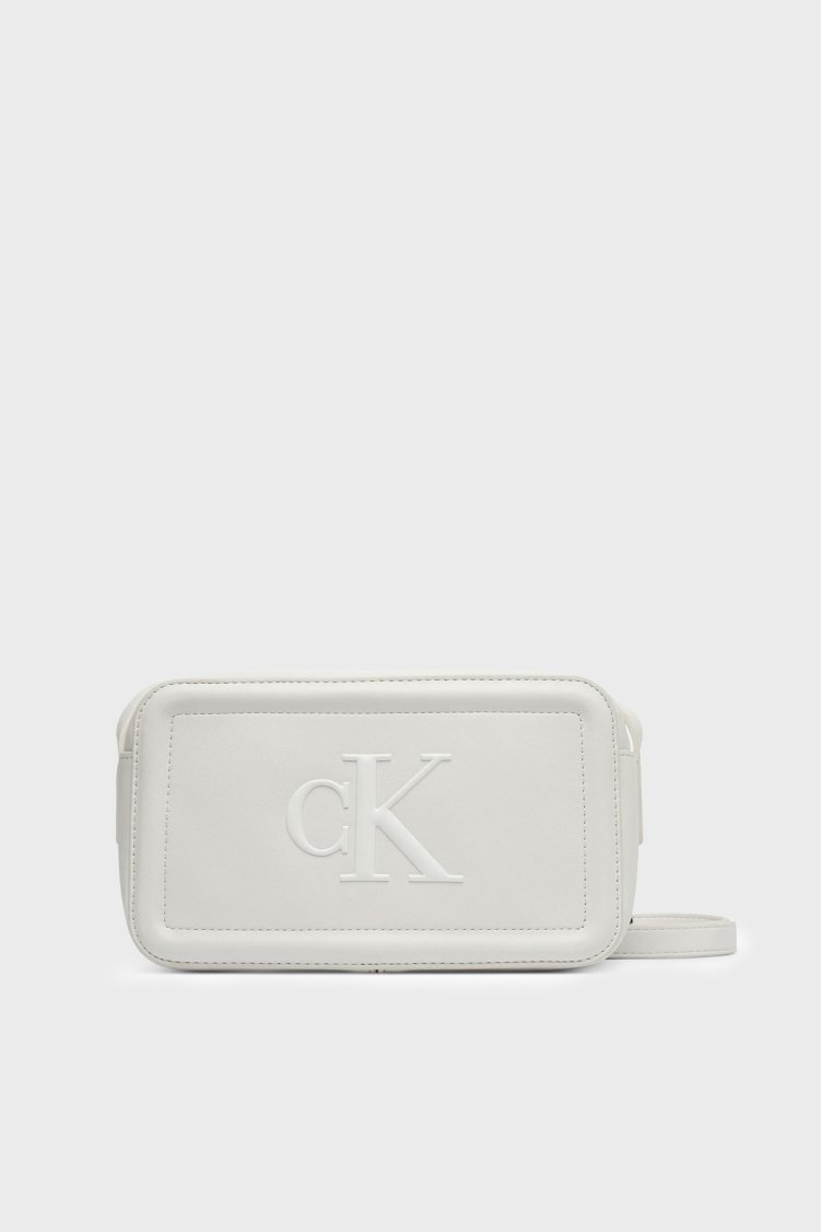 Calvin Klein Logolu Ayarlanabilir Askılı LV04F3220G4LX Bayan Çanta LV04F3220G 4LX BEYAZ - Calvin Klein