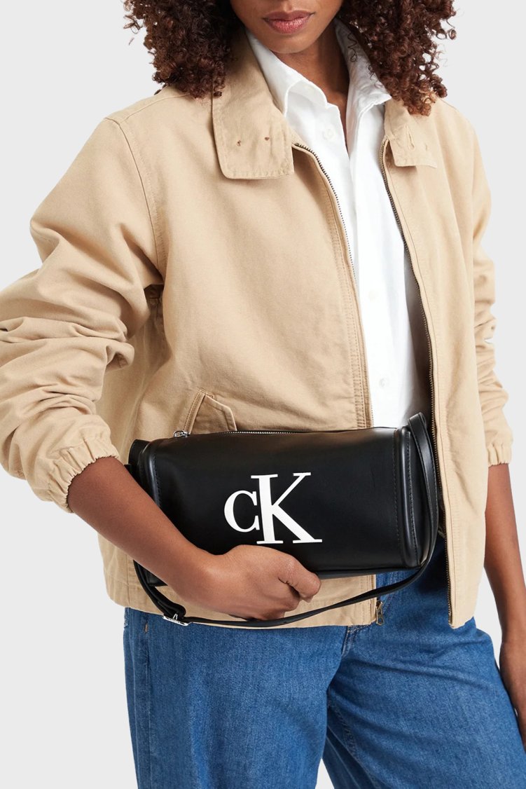 Calvin Klein Logolu Ayarlanabilir Omuz Askılı LV04F3894G3L2 Kadın Çanta LV04F3894G 3L2 Siyah - Calvin Klein (1)