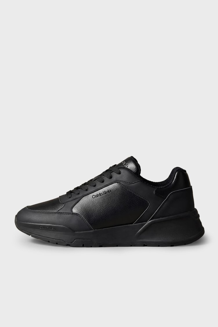 Calvin Klein Logolu Bağcıklı Sneaker HM0HM023090GJ Erkek Ayakkabı HM0HM02309 0GJ Siyah - Calvin Klein (1)